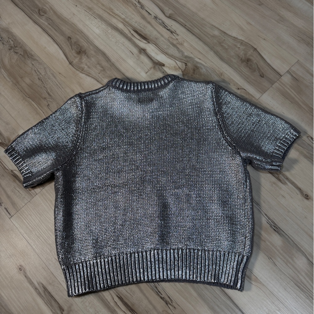 Future Collective  Women's Silver Crewneck Sweater Size M - Picture 3 of 4